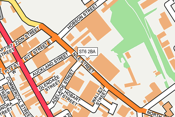 ST6 2BA map - OS OpenMap – Local (Ordnance Survey)