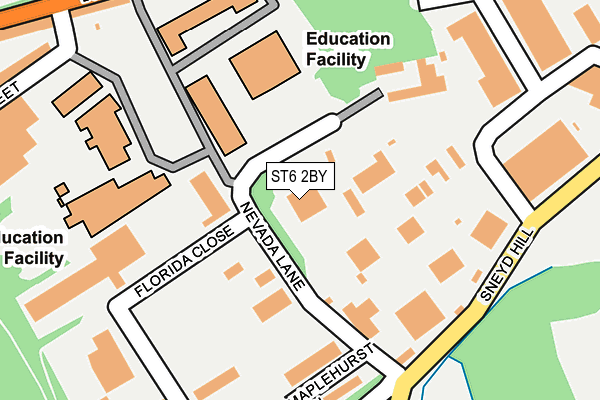 ST6 2BY map - OS OpenMap – Local (Ordnance Survey)