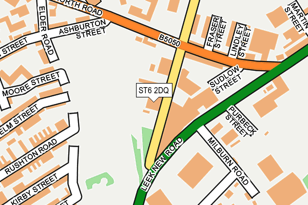 ST6 2DQ map - OS OpenMap – Local (Ordnance Survey)