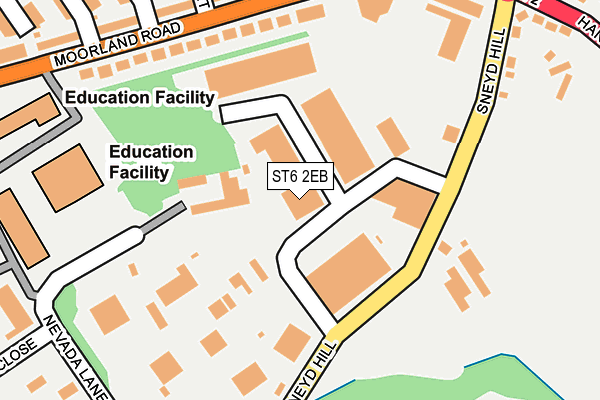 ST6 2EB map - OS OpenMap – Local (Ordnance Survey)