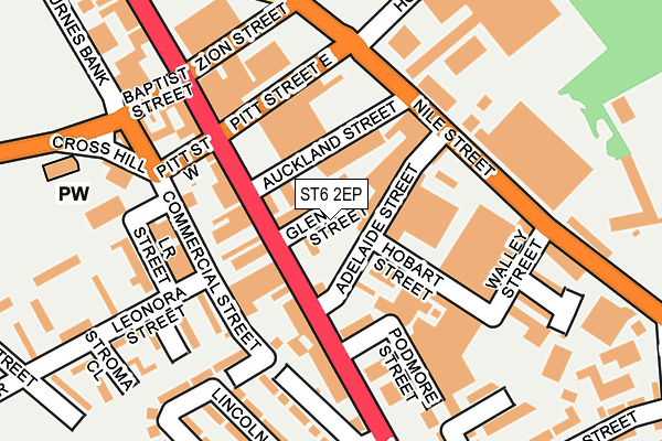 ST6 2EP map - OS OpenMap – Local (Ordnance Survey)