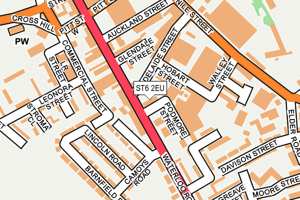 ST6 2EU map - OS OpenMap – Local (Ordnance Survey)