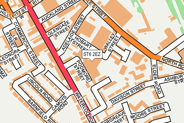 ST6 2EZ map - OS OpenMap – Local (Ordnance Survey)