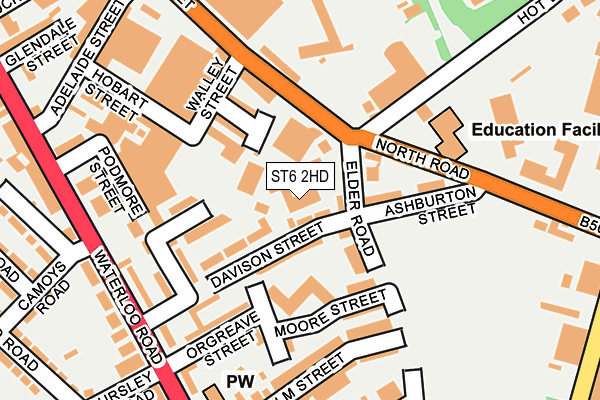 ST6 2HD map - OS OpenMap – Local (Ordnance Survey)