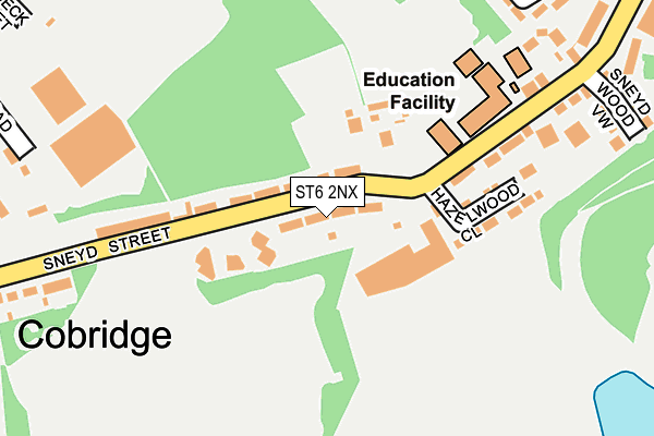 ST6 2NX map - OS OpenMap – Local (Ordnance Survey)