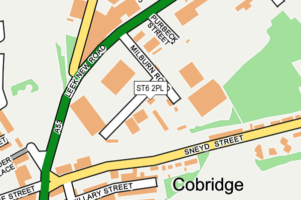 ST6 2PL map - OS OpenMap – Local (Ordnance Survey)