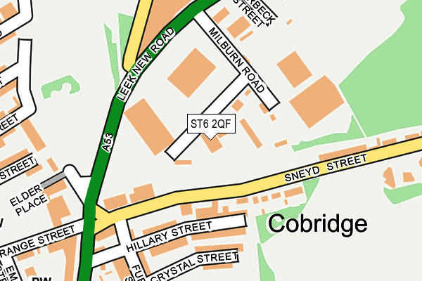 ST6 2QF map - OS OpenMap – Local (Ordnance Survey)