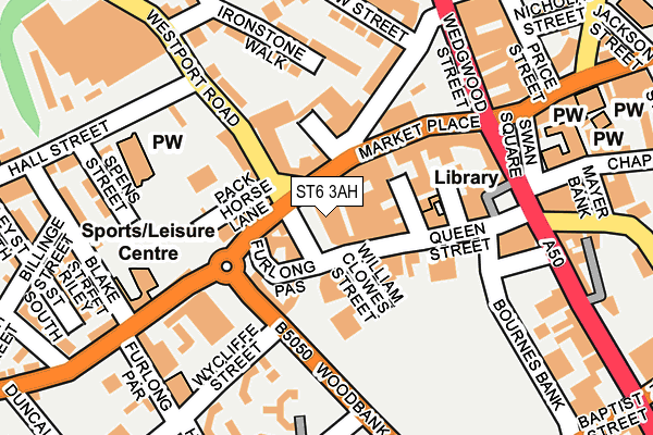 ST6 3AH map - OS OpenMap – Local (Ordnance Survey)