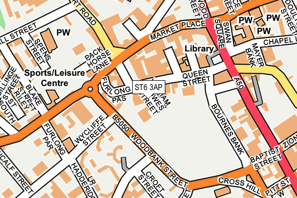 ST6 3AP map - OS OpenMap – Local (Ordnance Survey)