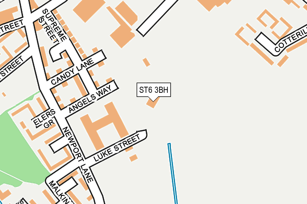 ST6 3BH map - OS OpenMap – Local (Ordnance Survey)