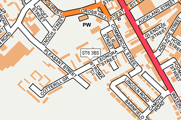 ST6 3BS map - OS OpenMap – Local (Ordnance Survey)