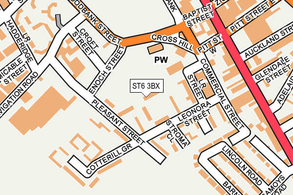 ST6 3BX map - OS OpenMap – Local (Ordnance Survey)