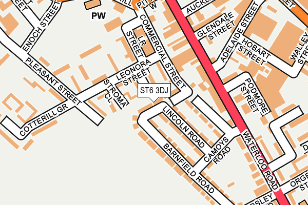 ST6 3DJ map - OS OpenMap – Local (Ordnance Survey)
