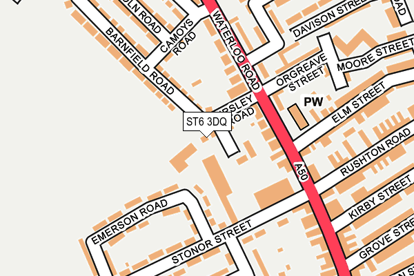 ST6 3DQ map - OS OpenMap – Local (Ordnance Survey)