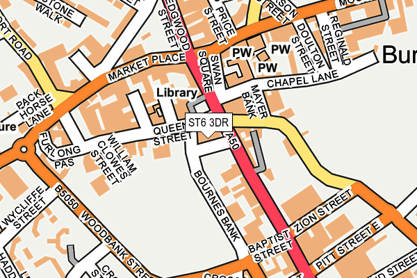 ST6 3DR map - OS OpenMap – Local (Ordnance Survey)