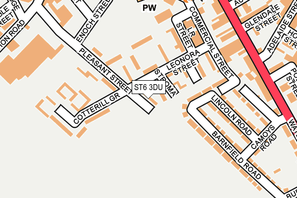 ST6 3DU map - OS OpenMap – Local (Ordnance Survey)