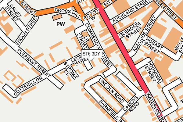 ST6 3DY map - OS OpenMap – Local (Ordnance Survey)