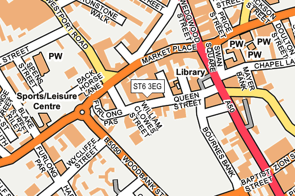 ST6 3EG map - OS OpenMap – Local (Ordnance Survey)
