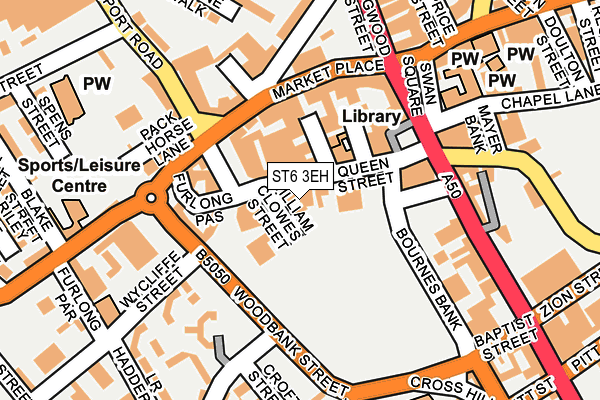 ST6 3EH map - OS OpenMap – Local (Ordnance Survey)