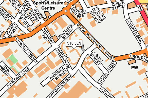 ST6 3EN map - OS OpenMap – Local (Ordnance Survey)