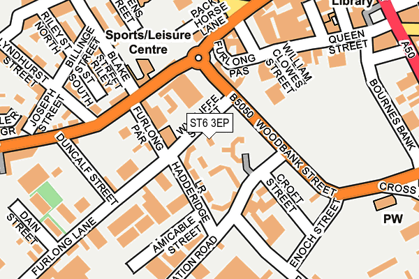 ST6 3EP map - OS OpenMap – Local (Ordnance Survey)