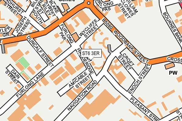 ST6 3ER map - OS OpenMap – Local (Ordnance Survey)