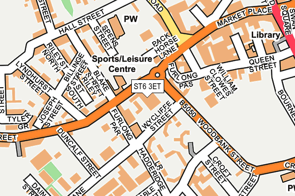 ST6 3ET map - OS OpenMap – Local (Ordnance Survey)