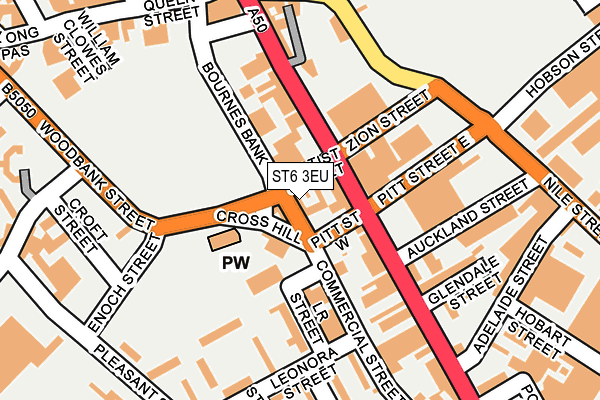 ST6 3EU map - OS OpenMap – Local (Ordnance Survey)