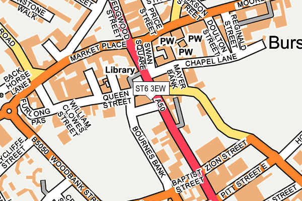 ST6 3EW map - OS OpenMap – Local (Ordnance Survey)