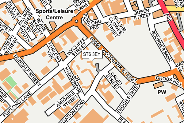 ST6 3EY map - OS OpenMap – Local (Ordnance Survey)