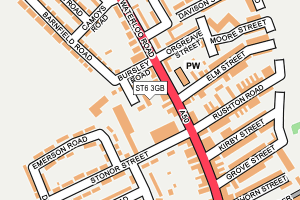 ST6 3GB map - OS OpenMap – Local (Ordnance Survey)