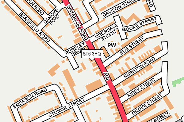 ST6 3HQ map - OS OpenMap – Local (Ordnance Survey)