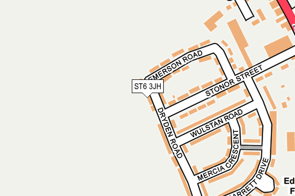 ST6 3JH map - OS OpenMap – Local (Ordnance Survey)
