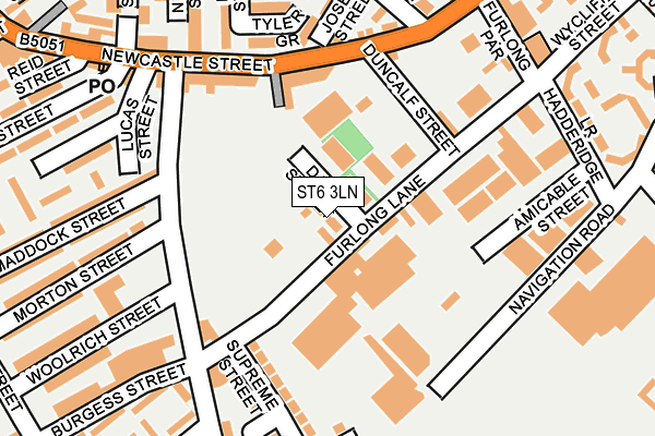 ST6 3LN map - OS OpenMap – Local (Ordnance Survey)