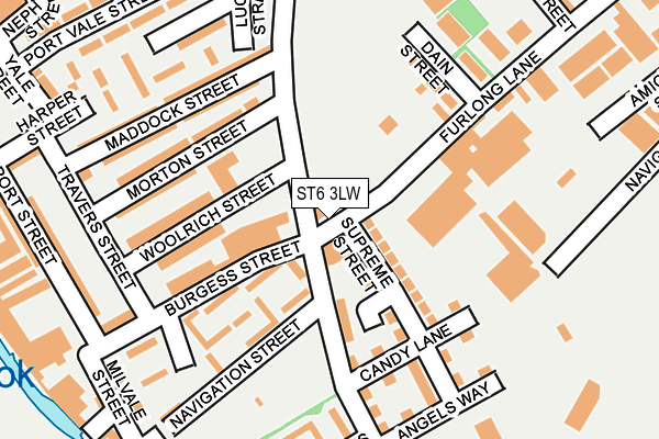 ST6 3LW map - OS OpenMap – Local (Ordnance Survey)