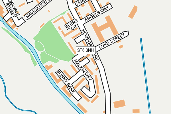 ST6 3NH map - OS OpenMap – Local (Ordnance Survey)