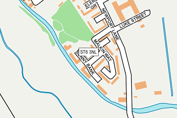 ST6 3NL map - OS OpenMap – Local (Ordnance Survey)