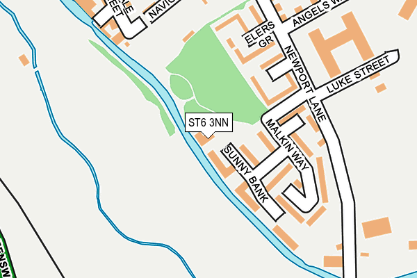 ST6 3NN map - OS OpenMap – Local (Ordnance Survey)