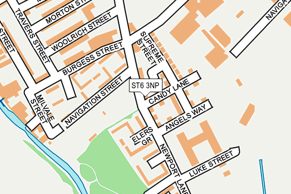 ST6 3NP map - OS OpenMap – Local (Ordnance Survey)