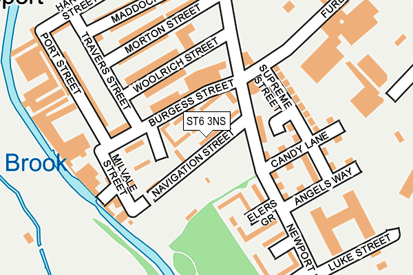 ST6 3NS map - OS OpenMap – Local (Ordnance Survey)