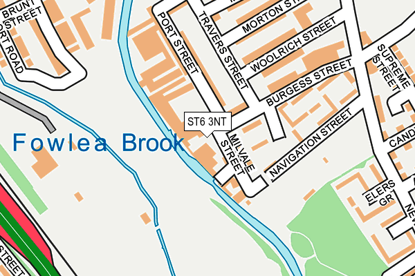 ST6 3NT map - OS OpenMap – Local (Ordnance Survey)