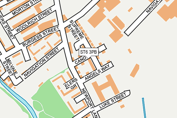 ST6 3PB map - OS OpenMap – Local (Ordnance Survey)