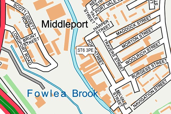 ST6 3PE map - OS OpenMap – Local (Ordnance Survey)