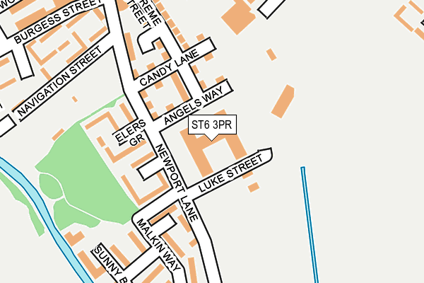 ST6 3PR map - OS OpenMap – Local (Ordnance Survey)
