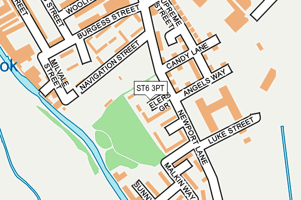 ST6 3PT map - OS OpenMap – Local (Ordnance Survey)