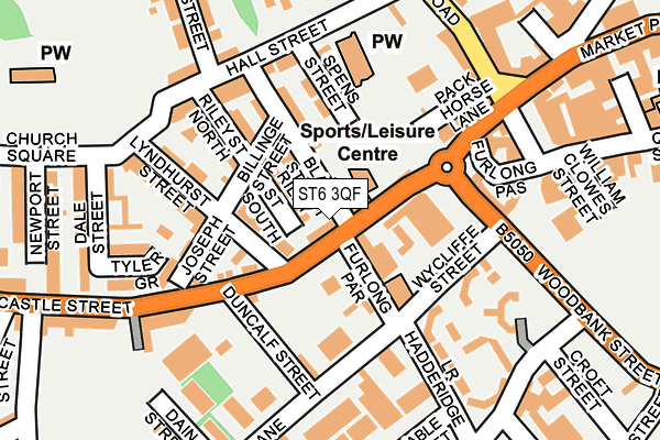 ST6 3QF map - OS OpenMap – Local (Ordnance Survey)