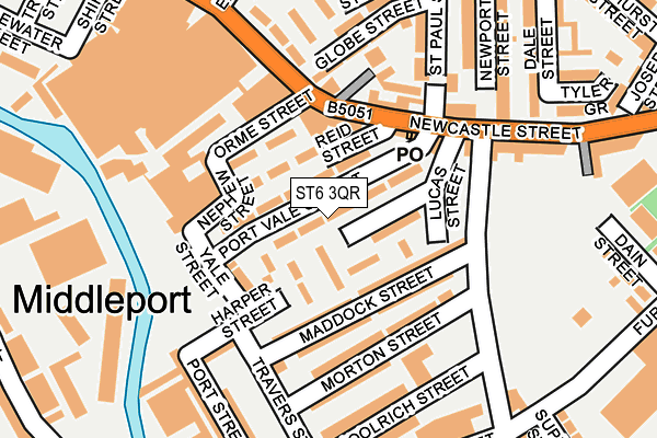 ST6 3QR map - OS OpenMap – Local (Ordnance Survey)