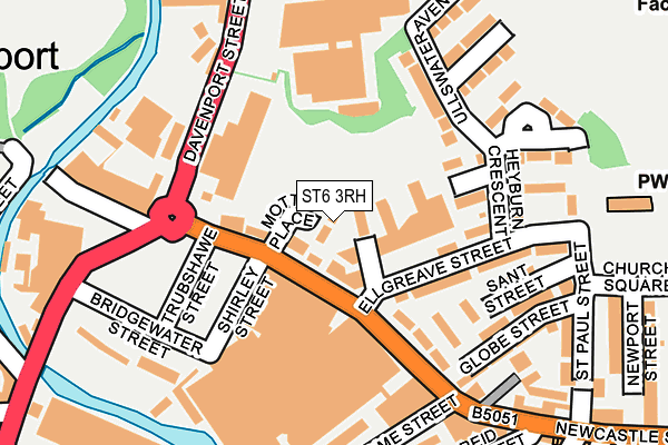 ST6 3RH map - OS OpenMap – Local (Ordnance Survey)