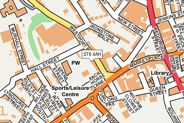 ST6 4AH map - OS OpenMap – Local (Ordnance Survey)