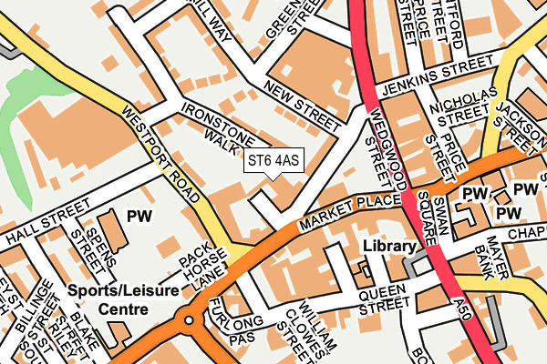 ST6 4AS map - OS OpenMap – Local (Ordnance Survey)